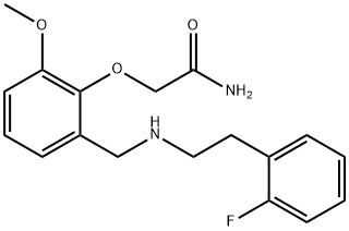 2-[2-({[2-(2-fluorophenyl)ethyl]amino}methyl)-6-methoxyphenoxy]acetamide Struktur