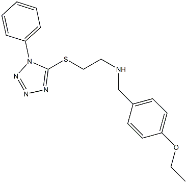 N-(4-ethoxybenzyl)-N-{2-[(1-phenyl-1H-tetraazol-5-yl)sulfanyl]ethyl}amine Struktur