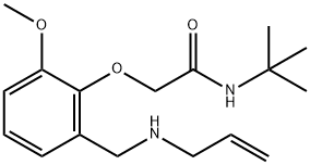 2-{2-[(allylamino)methyl]-6-methoxyphenoxy}-N-(tert-butyl)acetamide Struktur