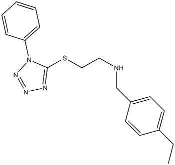 N-(4-ethylbenzyl)-N-{2-[(1-phenyl-1H-tetraazol-5-yl)sulfanyl]ethyl}amine Struktur