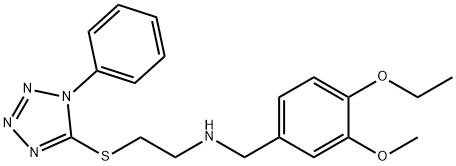 N-(4-ethoxy-3-methoxybenzyl)-N-{2-[(1-phenyl-1H-tetraazol-5-yl)sulfanyl]ethyl}amine Struktur