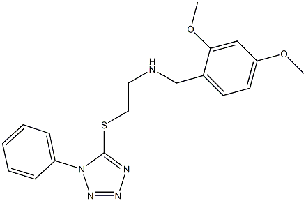 N-(2,4-dimethoxybenzyl)-N-{2-[(1-phenyl-1H-tetraazol-5-yl)sulfanyl]ethyl}amine Struktur