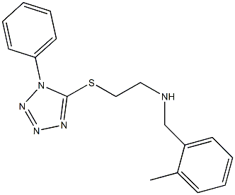 N-(2-methylbenzyl)-N-{2-[(1-phenyl-1H-tetraazol-5-yl)sulfanyl]ethyl}amine Struktur