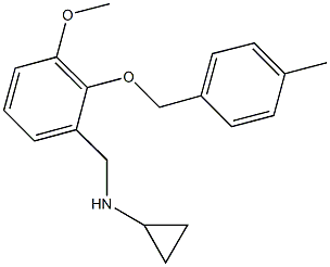 N-cyclopropyl-N-{3-methoxy-2-[(4-methylbenzyl)oxy]benzyl}amine Struktur