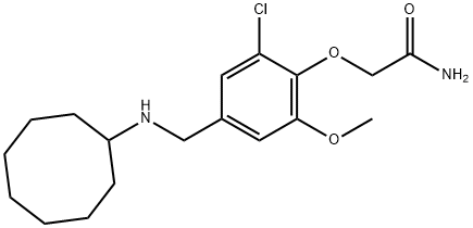 2-{2-chloro-4-[(cyclooctylamino)methyl]-6-methoxyphenoxy}acetamide Struktur