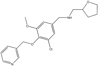 N-[3-chloro-5-methoxy-4-(3-pyridinylmethoxy)benzyl]-N-(tetrahydro-2-furanylmethyl)amine Struktur