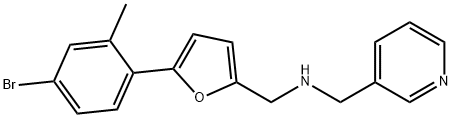 N-{[5-(4-bromo-2-methylphenyl)-2-furyl]methyl}-N-(3-pyridinylmethyl)amine Struktur