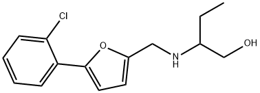 2-({[5-(2-chlorophenyl)-2-furyl]methyl}amino)-1-butanol Struktur