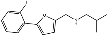 N-{[5-(2-fluorophenyl)-2-furyl]methyl}-N-isobutylamine Struktur