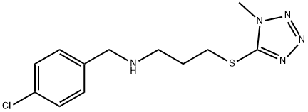 N-(4-chlorobenzyl)-N-{3-[(1-methyl-1H-tetraazol-5-yl)sulfanyl]propyl}amine Struktur