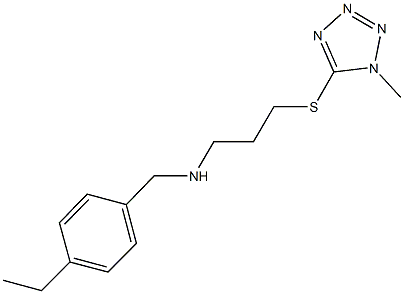 N-(4-ethylbenzyl)-N-{3-[(1-methyl-1H-tetraazol-5-yl)sulfanyl]propyl}amine Struktur