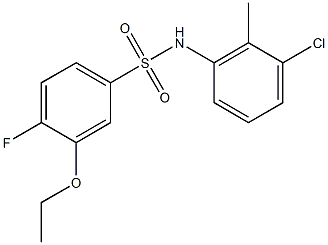 N-(3-chloro-2-methylphenyl)-3-ethoxy-4-fluorobenzenesulfonamide Struktur