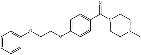 1-methyl-4-[4-(2-phenoxyethoxy)benzoyl]piperazine Struktur