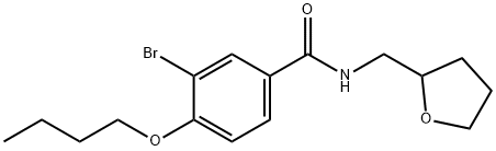 3-bromo-4-butoxy-N-(tetrahydro-2-furanylmethyl)benzamide Struktur