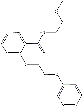 N-(2-methoxyethyl)-2-(2-phenoxyethoxy)benzamide Struktur