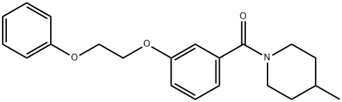 4-methyl-1-[3-(2-phenoxyethoxy)benzoyl]piperidine Struktur