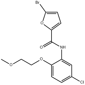 5-bromo-N-[5-chloro-2-(2-methoxyethoxy)phenyl]-2-furamide Struktur