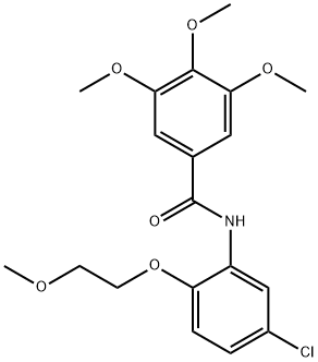 N-[5-chloro-2-(2-methoxyethoxy)phenyl]-3,4,5-trimethoxybenzamide Struktur