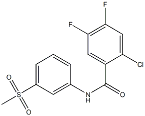 2-chloro-4,5-difluoro-N-[3-(methylsulfonyl)phenyl]benzamide Struktur