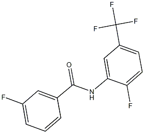 3-fluoro-N-[2-fluoro-5-(trifluoromethyl)phenyl]benzamide Struktur