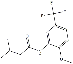 N-[2-methoxy-5-(trifluoromethyl)phenyl]-3-methylbutanamide Struktur