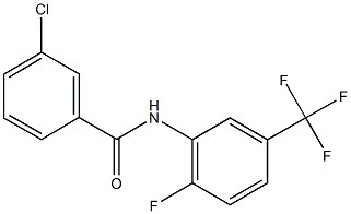 3-chloro-N-[2-fluoro-5-(trifluoromethyl)phenyl]benzamide Struktur