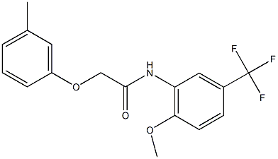 N-[2-methoxy-5-(trifluoromethyl)phenyl]-2-(3-methylphenoxy)acetamide Struktur