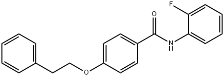 N-(2-fluorophenyl)-4-(2-phenylethoxy)benzamide Struktur