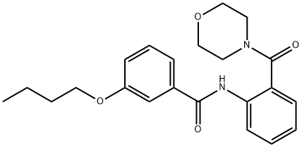 3-butoxy-N-[2-(4-morpholinylcarbonyl)phenyl]benzamide Struktur