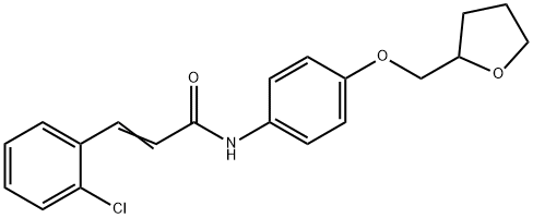 3-(2-chlorophenyl)-N-[4-(tetrahydro-2-furanylmethoxy)phenyl]acrylamide Struktur