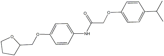 2-(4-isopropylphenoxy)-N-[4-(tetrahydro-2-furanylmethoxy)phenyl]acetamide Struktur