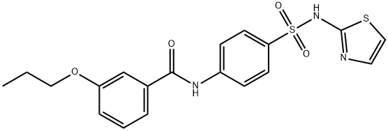 3-propoxy-N-{4-[(1,3-thiazol-2-ylamino)sulfonyl]phenyl}benzamide Struktur