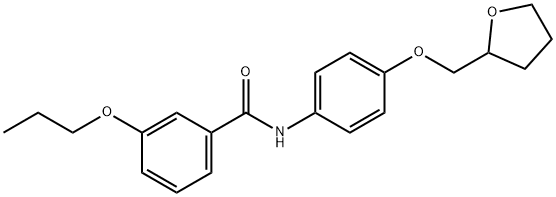 3-propoxy-N-[4-(tetrahydro-2-furanylmethoxy)phenyl]benzamide Struktur