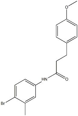 N-(4-bromo-3-methylphenyl)-3-(4-methoxyphenyl)propanamide Struktur