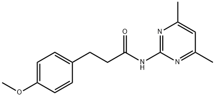 N-(4,6-dimethyl-2-pyrimidinyl)-3-(4-methoxyphenyl)propanamide Struktur