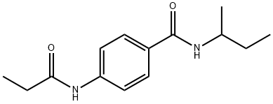 N-(sec-butyl)-4-(propionylamino)benzamide Struktur