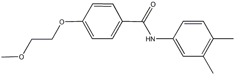 N-(3,4-dimethylphenyl)-4-(2-methoxyethoxy)benzamide Struktur