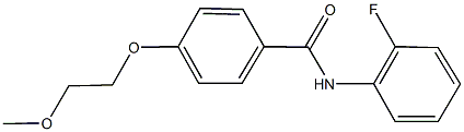 N-(2-fluorophenyl)-4-(2-methoxyethoxy)benzamide Struktur