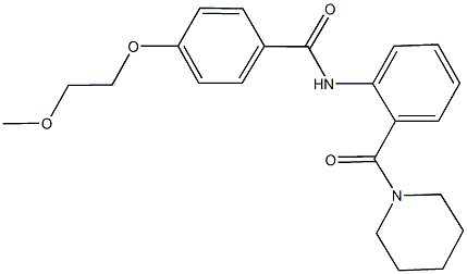 4-(2-methoxyethoxy)-N-[2-(1-piperidinylcarbonyl)phenyl]benzamide Struktur