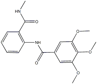 3,4,5-trimethoxy-N-{2-[(methylamino)carbonyl]phenyl}benzamide Struktur