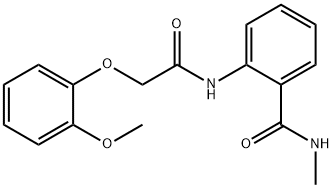 2-{[(2-methoxyphenoxy)acetyl]amino}-N-methylbenzamide Struktur