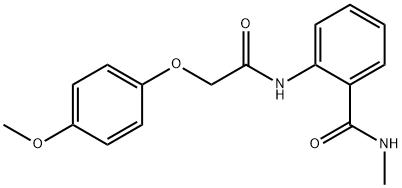 2-{[(4-methoxyphenoxy)acetyl]amino}-N-methylbenzamide Struktur