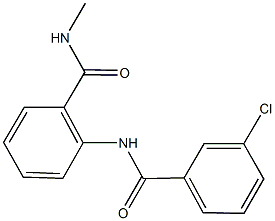 2-[(3-chlorobenzoyl)amino]-N-methylbenzamide Struktur