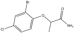 2-(2-bromo-4-chlorophenoxy)propanamide Struktur