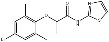 2-(4-bromo-2,6-dimethylphenoxy)-N-(1,3-thiazol-2-yl)propanamide Struktur