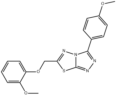 6-[(2-methoxyphenoxy)methyl]-3-(4-methoxyphenyl)[1,2,4]triazolo[3,4-b][1,3,4]thiadiazole Struktur