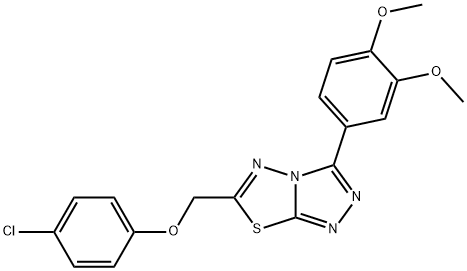 6-[(4-chlorophenoxy)methyl]-3-(3,4-dimethoxyphenyl)[1,2,4]triazolo[3,4-b][1,3,4]thiadiazole Struktur