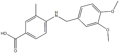 4-[(3,4-dimethoxybenzyl)amino]-3-methylbenzoic acid Struktur