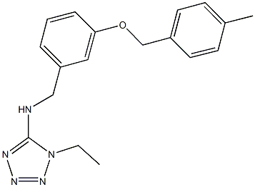 N-(1-ethyl-1H-tetraazol-5-yl)-N-{3-[(4-methylbenzyl)oxy]benzyl}amine Struktur