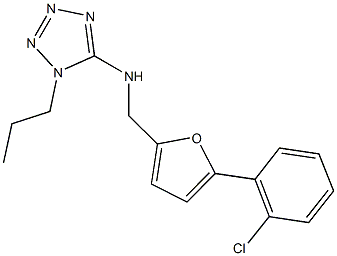 N-{[5-(2-chlorophenyl)-2-furyl]methyl}-N-(1-propyl-1H-tetraazol-5-yl)amine Struktur